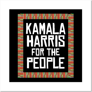 Kamala Harris for the people afro american pattern Posters and Art